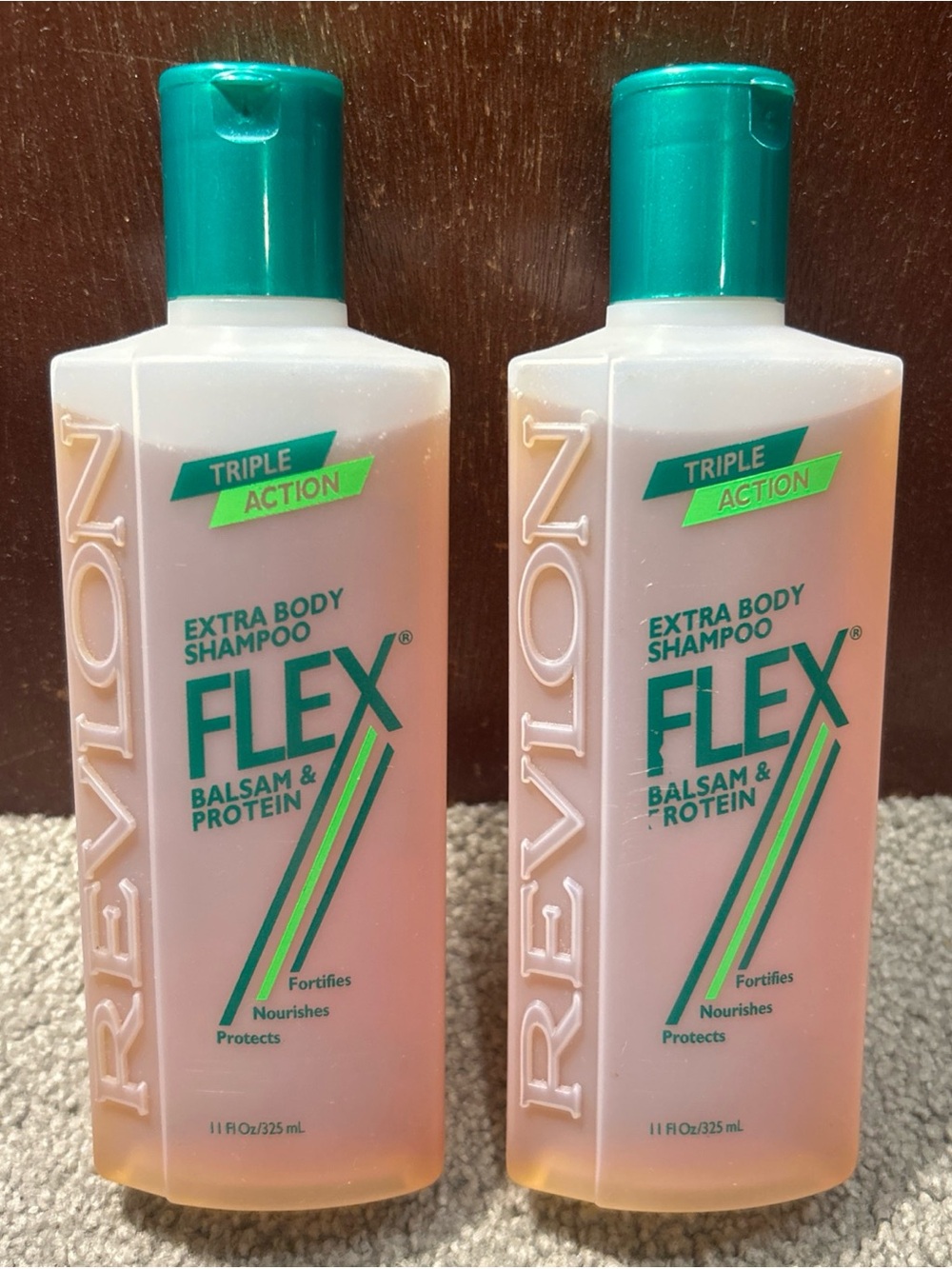 X2 Revlon Triple Action Flex Balsam & Protein Extra Body Shampoo 11oz